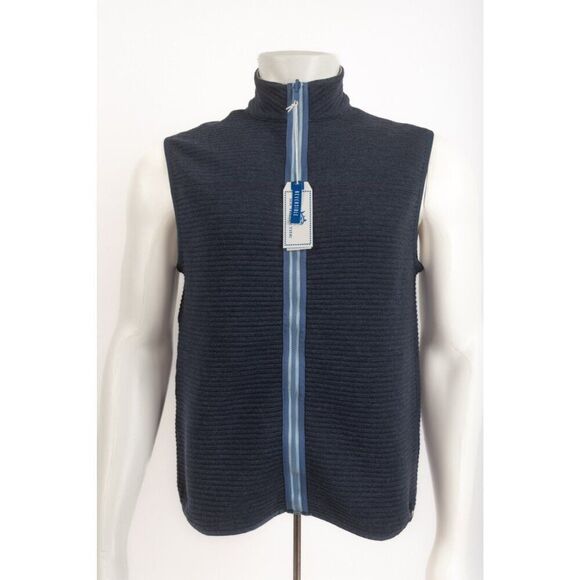 Southern Tide Mens Vest Jacket Ridgepoint S Heather Navy Reversible Gray NWT